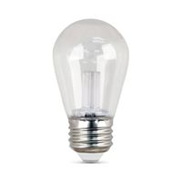 Feit Electric BPS14/SU/LED LED Lamp, Decorative, S14 Lamp, 11 W Equivalent, E26 Lamp Base, Clear, Warm White Light 