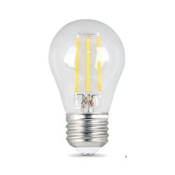 Feit Electric BPA1560/850/LED/2 LED Lamp, Globe, A15 Lamp, 60 W Equivalent, E26 Lamp Base, Dimmable, Clear 