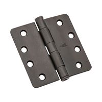 National Hardware DPB179RC Series N236-144 Template Hinge, 4 in H Frame Leaf, Steel, Oil-Rubbed Bronze, Removable Pin 