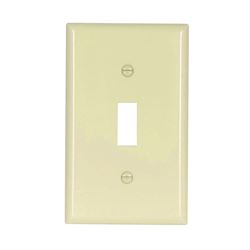Eaton Wiring Devices 2134LA-BOX Wallplate, 4-1/2 in L, 2-3/4 in W, 1 -Gang, Thermoset, Light Almond, High-Gloss 