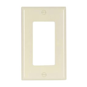 Eaton Wiring Devices 2151LA-BOX Wallplate, 4-1/2 in L, 2-3/4 in W, 1 -Gang, Thermoset, Light Almond, High-Gloss
