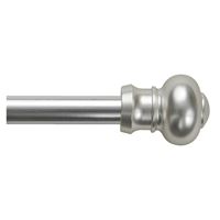 Kenney KN360/19 Cafe Rod, 7/16 in Dia, 28 to 48 in L, Metal, Satin Silver 