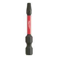 Milwaukee SHOCKWAVE 48-32-4772 Power Bit, #2 Drive, Square Recess Drive, 1/4 in Shank, Hex Shank, 2 in L, Pack of 25 