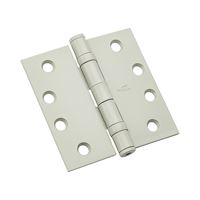 National Hardware 179 Series N236-100 Ball Bearing Hinge, 4 in H Frame Leaf, Steel, Prime Coat, Non-Removable Pin, 41 lb 