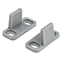 National Hardware N187-094 Double Guide, Aluminum, Gray, Floor Mounting 