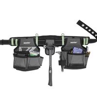 Bucket Boss Professional Series 55105-HV HV Contractors Rig, 52 in Waist, Poly Fabric, Sliver, 29-Pocket 