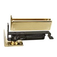 National Hardware N126-706 Hinge, Steel, Satin Brass, Removable Pin, Wall, Floor Mounting, 90 lb 