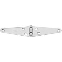 National Hardware N127-977 Heavy Strap Hinge, 8 in W Frame Leaf, 0.08 in Thick Leaf, Steel, Zinc, Tight Pin, 60 lb 