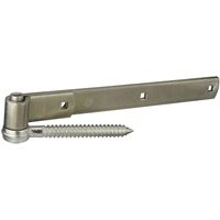 National Hardware N129-809 Hook/Strap Hinge, 1/4 in Thick Leaf, Steel, Zinc, Screw Mounting, 200 lb 