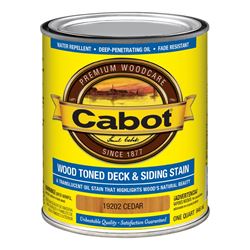 Cabot 19200 Series 140.0019202.005 Deck and Siding Stain, Liquid, 1 qt 