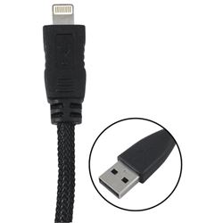 Zenith PM1006U8BB Lightning Cable, USB, Black, 6 ft L 