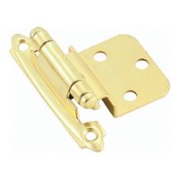 Amerock BP34283/BPR34283 Cabinet Hinge, 3/8 in Inset, Polished Brass 