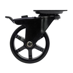 Shepherd Hardware 6276 Swivel Caster, 3 in Dia Wheel, Aluminum/Polyurethane Wheel, Black, 100 lb 