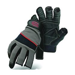 Boss 5201X Carpenter Gloves, XL, Shortened Thumb, Wrist Strap Cuff, PVC 