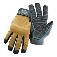 BOSS 5206L Multi-Purpose, Utility Mechanics Gloves, L, Sweat Wipe Thumb, Hook-and-Loop Cuff 