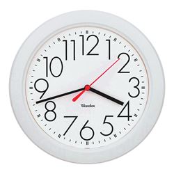 Westclox 461761 Clock, Round, White Frame, Plastic Clock Face, Analog 