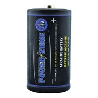 PowerZone LR14-4P-DB Battery, 1.5 V Battery, C Battery, Alkaline, Manganese Dioxide, Potassium Hydroxide and Zinc 12 Pack 