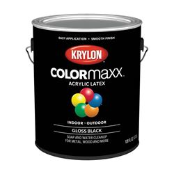 Krylon K05648007 Paint, Gloss, Black, 1 gal, Pack of 2 