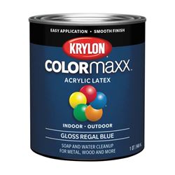 Krylon K05646007 Paint, Gloss, Regal Blue, 32 oz, 100 sq-ft Coverage Area 