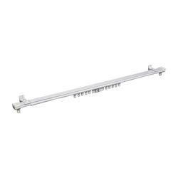 Kenney KN41/1P Curtain Rod, 24 to 42 in L, Steel, White 