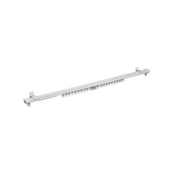 Kenney KN42/1P Curtain Rod, 40 to 78 in L, Steel, White 