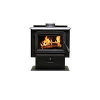 US STOVE Ashley Hearth Wood Stove AW2020E-P Pedestal Stove, 27 in W, 20-1/4 in D, 30.78 in H, 89000 Btu Heating 