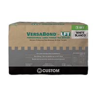 Custom VersaBond Series VBLFTMW50 Tile Mortar, White, Solid, 50 lb, Bag 