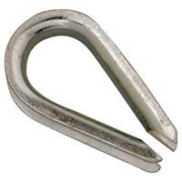 Campbell T7670659 Wire Rope Thimble, 1/2 in Dia Cable, Malleable Iron, Electro-Galvanized 10 Pack 