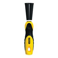 STANLEY 22-311 File Handle, 4-1/2 in L, Rubber, Black/Yellow 
