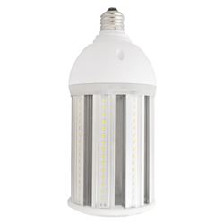 PowerZone O-CB-5-26BW LED Bulb, Corn Cob, E26 Lamp Base, Clear, Daylight Light 