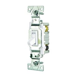 Eaton Wiring Devices CSB315STW-SP Toggle Switch, 15 A, 120/277 V, 3 -Position, Screw Terminal, White 