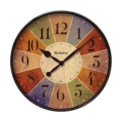 Westclox 32897 Clock, Round, Multi-Color Frame, Plastic Clock Face, Analog 