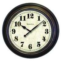 Westclox Classic 32213 Wall Clock, Round, Analog, Brown Frame 