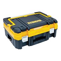 DeWALT TSTAK I Series DWST17808 Tool Box, 66 lb, Plastic, Black/Yellow, 4-Compartment 