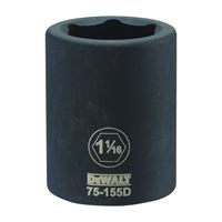 DeWALT DWMT75155OSP Impact Socket, 1-1/16 in Socket, 3/4 in Drive, 6-Point, CR-440 Steel, Black Oxide 