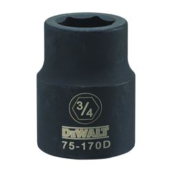 DeWALT DWMT75170OSP Impact Socket, 3/4 in Socket, 3/4 in Drive, 6-Point, CR-440 Steel, Black Oxide 