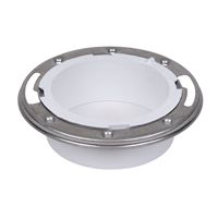 Oatey 43499 Closet Flange, 4 in Connection, PVC, White, For: 4 in Pipes 