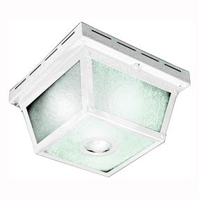 Heath Zenith HZ-4305-WH Motion Activated Decorative Light, 120 V, 25 W, Incandescent Lamp, Metal Fixture, White