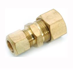 Anderson Metals 750082-0604 Tube Reducing Union, 3/8 x 1/4 in, Compression, Brass, Pack of 5 