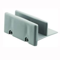 Prime-Line M 6192 Shower Door Bottom Guide, Sliding, Plastic, Gray