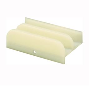 Prime-Line M 6219 Shower Door Bottom Guide Assembly, Plastic, White, For: Framed Tub Enclosure Doors