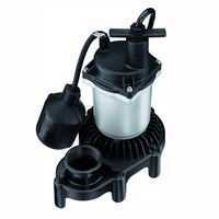 Simer 2165 Sump Pump, 1-Phase, 4.1 A, 115 V, 0.5 hp, 1-1/2 in Outlet, 22 ft Max Head, 960 gph, Thermoplastic 