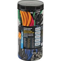 ProSource Stretch Cord Set, Polypropylene, Black/Blue/Red/Green/Yellow, Hook End 