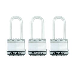 Master Lock Magnum Series M1XTRILH Padlock, Keyed Alike Key, 5/16 in Dia Shackle, 2 in H Shackle, Stainless Steel Body 