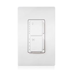 Lutron MACL-LFQH-WH Fan Control and Light Dimmer, 1 -Pole, 120 VAC, 60 Hz, White 