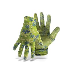 BOSS 9407 Floral Gloves, Womens, One-Size, Nitrile Coating, Nylon Glove 