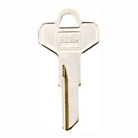 Hy-Ko 11010DE2 Key Blank, Brass, Nickel, For: Dexter Cabinet, House Locks and Padlocks, Pack of 10 