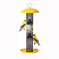 Perky-Pet NO/NO YSSF00346 Wild Bird Feeder, 18-13/16 in H, 1.5 lb, Metal, Yellow, Powder-Coated, Hanging Mounting 