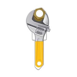 Lucky Line Key Shapes Series B123K Key Blank, Brass, Enamel, For: Kwikset Locks 5 Pack 