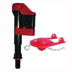 Korky 818Z Fill Valve and Flapper Kit, Rubber Body, Black/Red, Anti-Siphon: Yes 